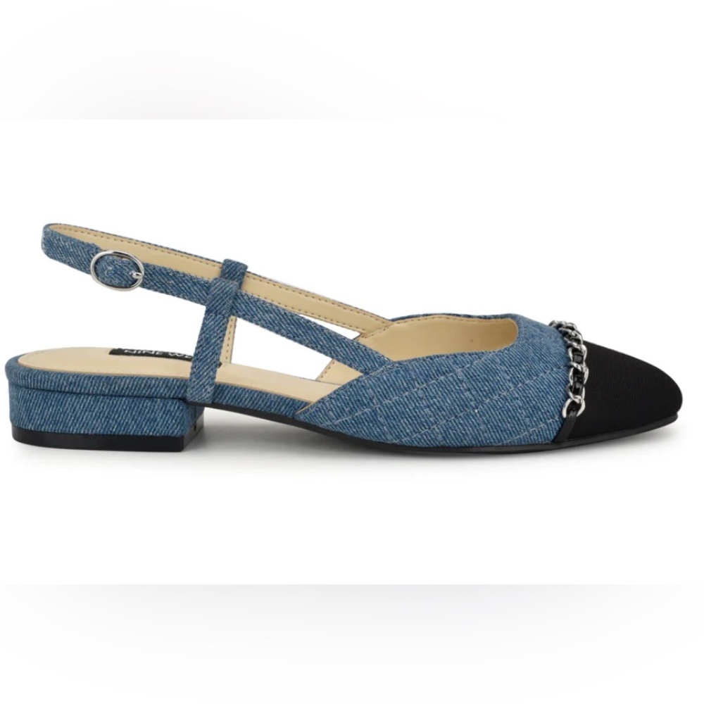 NWT in box Nine West Chain Slingback Shoes- So Chic!